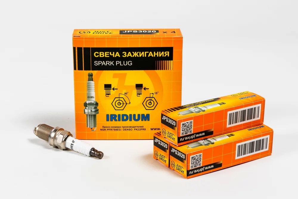 Свеча зажигания /PFR7S8EG/PK22PR8 IRIDIUM - Артикул JPS3020 - Производитель Just Drive - Фото, Отзывы, Цены 