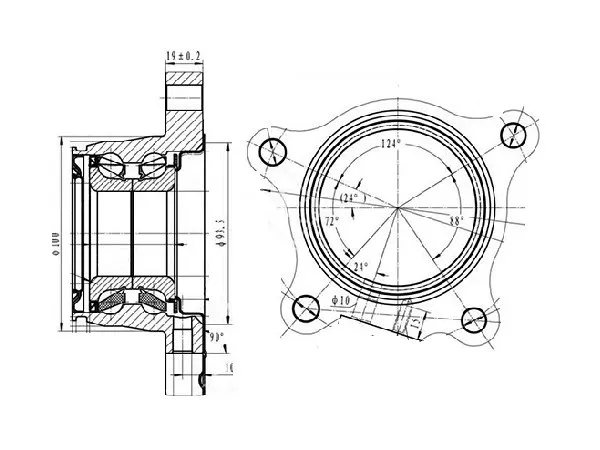 Полуступица задняя/лев TOYOTA PRADO #RJ12#/SURF #RN21# - Артикул 2DACF044N4A - Производитель Koyo - Фото, Отзывы, Цены 