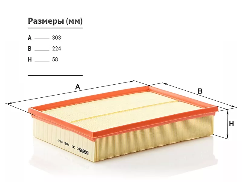 Фильтр воздушный LAND ROVER DISCOVERY 04-/RANGE ROVER 05 - Артикул C31196 - Производитель Mann - Фото, Отзывы, Цены 