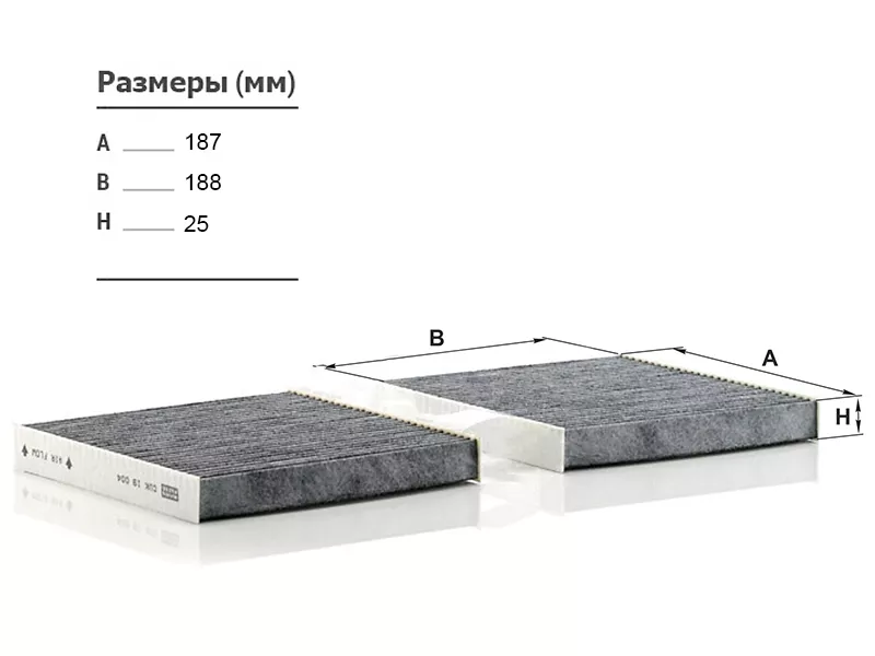 Фильтр салонный BMW X3 F25 10-/X4 F26 14- угольный - Артикул CUK19004 - Производитель Mann - Фото, Отзывы, Цены 