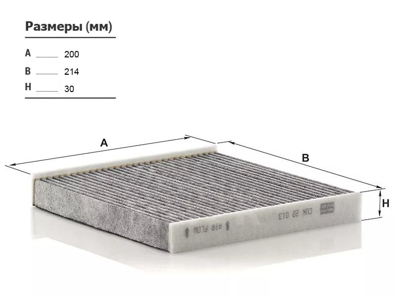 Фильтр салона FORD TRANSIT 06-14 угольный - Артикул CUK22013 - Производитель Mann - Фото, Отзывы, Цены 