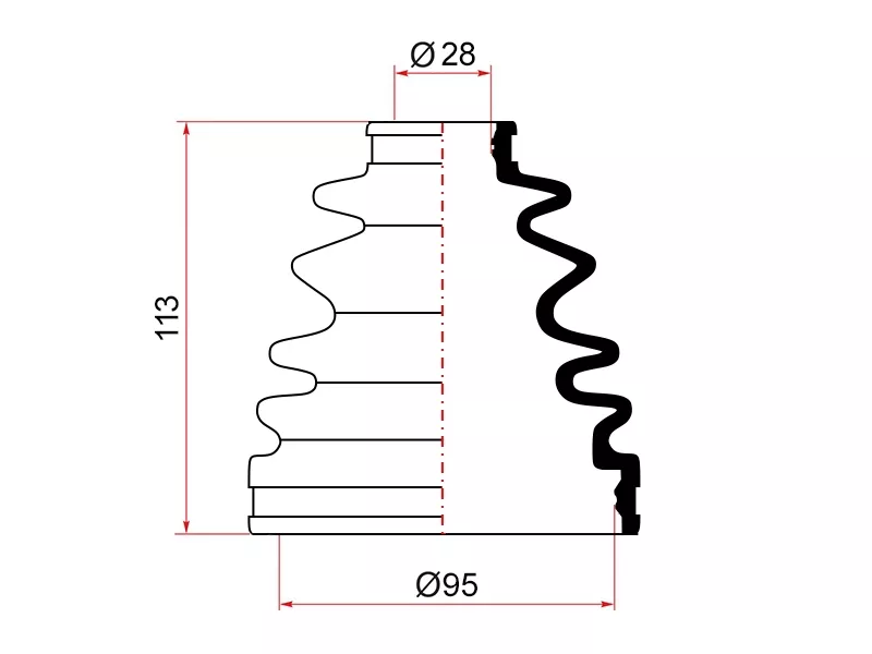 Пыльник ШРУСа внутренний круглый HIACE/REGIUSACE KDH2##/TRH2## 1KDFTV/2TRFE 07 - Артикул 02155 - Производитель Maruichi - Фото, Отзывы, Цены 