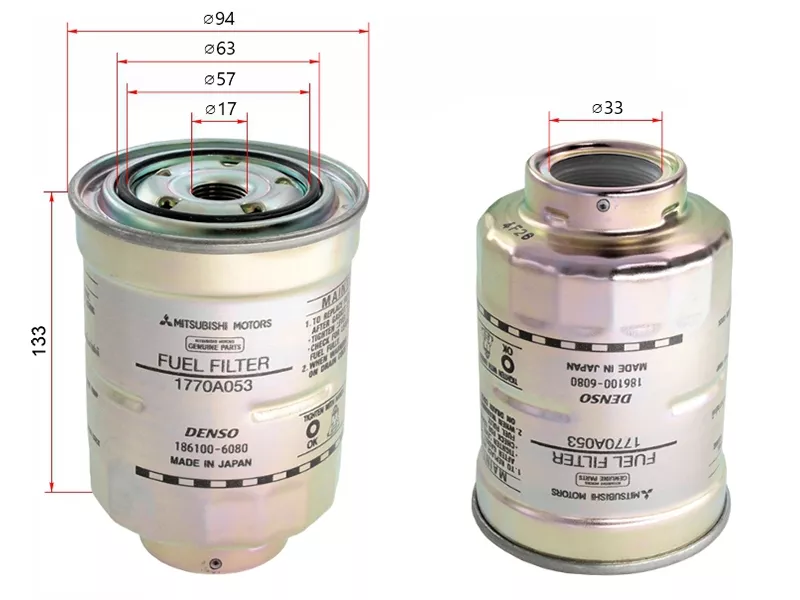 Фильтр топливный MITSUBISHI PAJERO/L200 4M41/4D56 05 - Артикул 1770A053 - Производитель Mitsubishi - Фото, Отзывы, Цены 