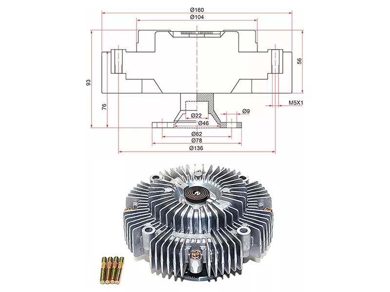 Вискомуфта Toyota Hiace 04-07 / Hilux Pick Up 97-15 - Артикул T158F - Производитель Npw - Фото, Отзывы, Цены 
