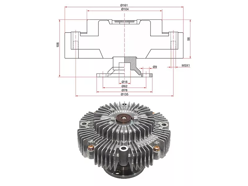 Вискомуфта Toyota Land Cruiser (J200) 07-21 / Land Cruiser Prado 09-20 - Артикул T171F - Производитель Npw - Фото, Отзывы, Цены 