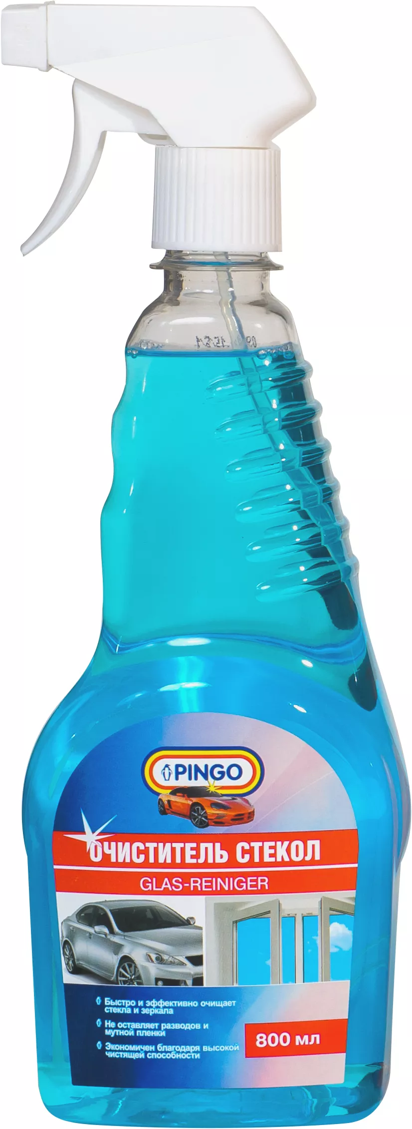 Очиститель стекол, флакон-спрей 800 мл - Артикул 850330 - Производитель Pingo - Фото, Отзывы, Цены 