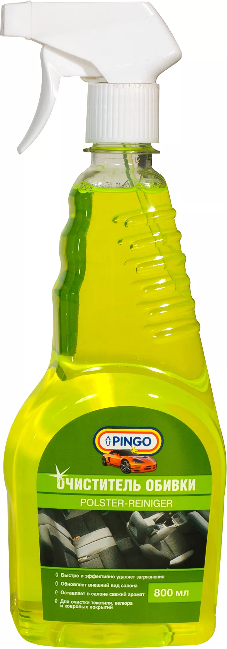 Очиститель обивки, флакон-спрей 800 мл - Артикул 850331 - Производитель Pingo - Фото, Отзывы, Цены 