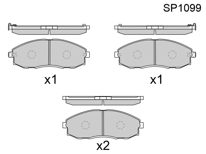 Колодки тормозные (Спереди) Hyundai H1 97-07 / Porter 98-10 - Артикул SP1099 - Производитель Sangsin - Фото, Отзывы, Цены 