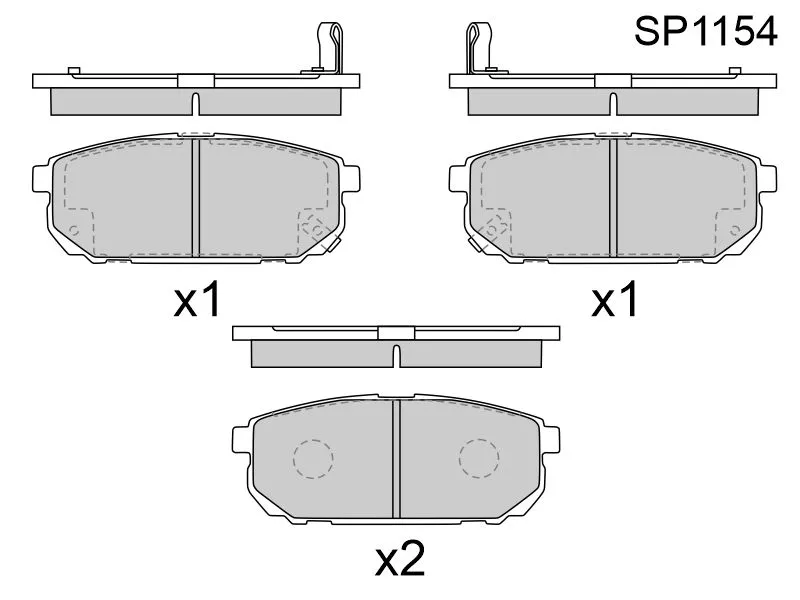 Колодки тормозные (Сзади) Kia Sorento 02-09 - Артикул SP1154 - Производитель Sangsin - Фото, Отзывы, Цены 