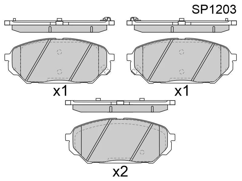 Колодки тормозные (Спереди) Hyundai ix55 06-13 / Veracruz 06-15 - Артикул SP1203 - Производитель Sangsin - Фото, Отзывы, Цены 