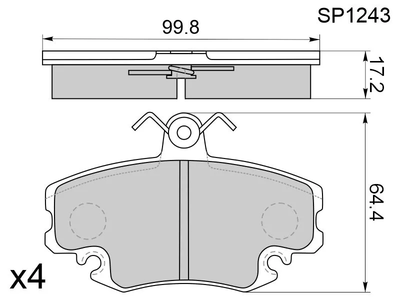 Колодки тормозные (Спереди) LADA Largus 12-21 / Renault Logan 04-22 - Артикул SP1243 - Производитель Sangsin - Фото, Отзывы, Цены 