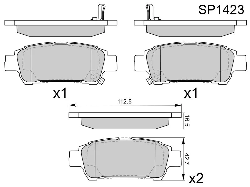 Колодки тормозные (Сзади) Toyota Ipsum (ACM20) 01-09 / Noah 07-13 - Артикул SP1423 - Производитель Sangsin - Фото, Отзывы, Цены 