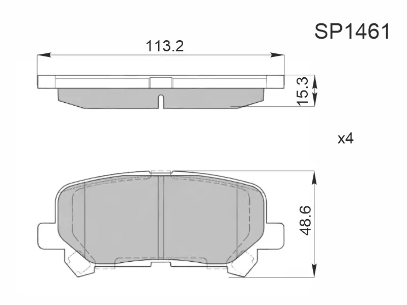 Колодки тормозные (Сзади) Honda Odyssey 08-13 / Pilot 08-15 - Артикул SP1461 - Производитель Sangsin - Фото, Отзывы, Цены 