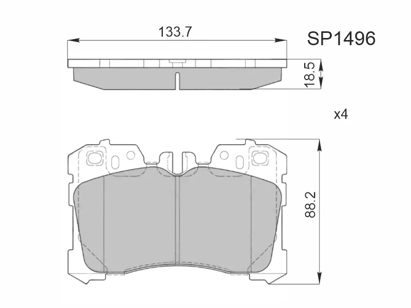 Колодки тормозные (Спереди) Lexus LS 06-17 - Артикул SP1496 - Производитель Sangsin - Фото, Отзывы, Цены 