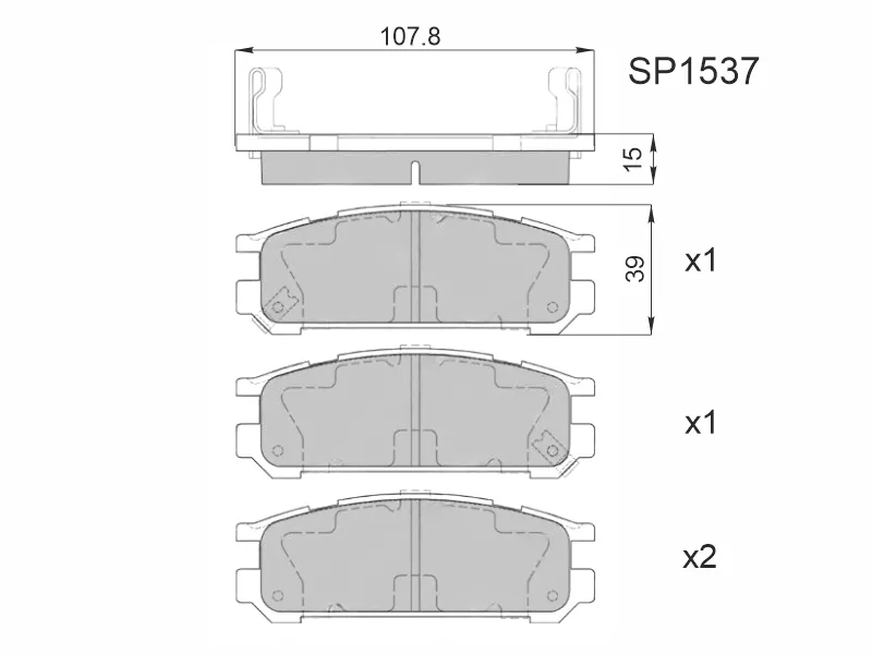 Колодки тормозные (Сзади) Subaru Impreza 92-00 / Legacy 89-03 / Outback 98-03 - Артикул SP1537 - Производитель Sangsin - Фото, Отзывы, Цены 