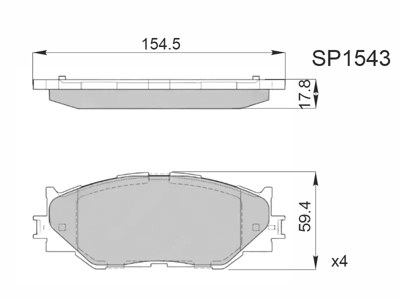 Колодки тормозные (Спереди) Lexus IS 05 - Артикул SP1543 - Производитель Sangsin - Фото, Отзывы, Цены 