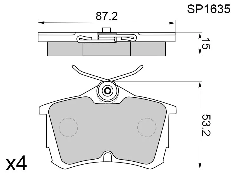 Колодки тормозные (Сзади) Honda Accord 97-11 - Артикул SP1635 - Производитель Sangsin - Фото, Отзывы, Цены 