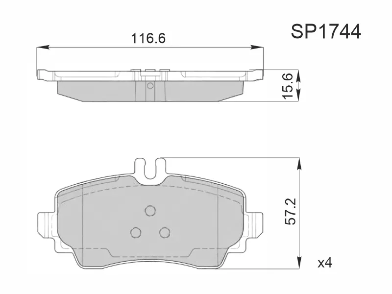 Колодки тормозные (Спереди) Mercedes-Benz A-Class 97-04 - Артикул SP1744 - Производитель Sangsin - Фото, Отзывы, Цены 