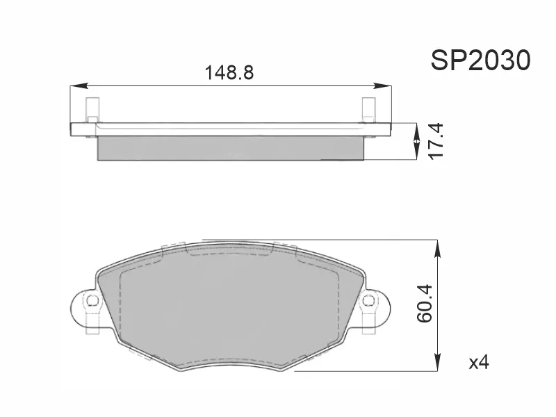Колодки тормозные (Спереди) Ford Mondeo 00-07 - Артикул SP2030 - Производитель Sangsin - Фото, Отзывы, Цены 