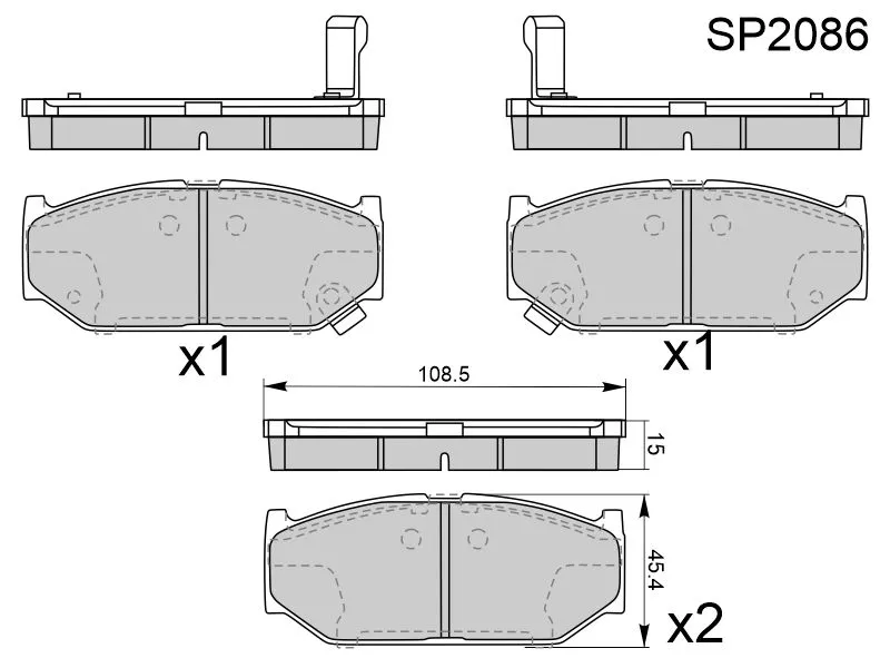 Колодки тормозные (Спереди) Suzuki Swift 03-16 - Артикул SP2086 - Производитель Sangsin - Фото, Отзывы, Цены 