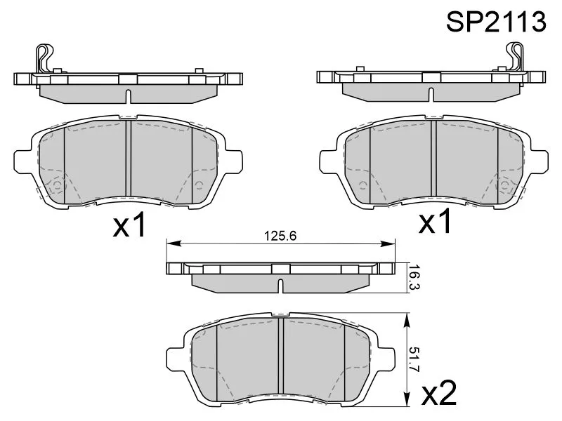 Колодки тормозные (Спереди) Ford Fiesta 08-19 / Mazda Demio 07-14 - Артикул SP2113 - Производитель Sangsin - Фото, Отзывы, Цены 