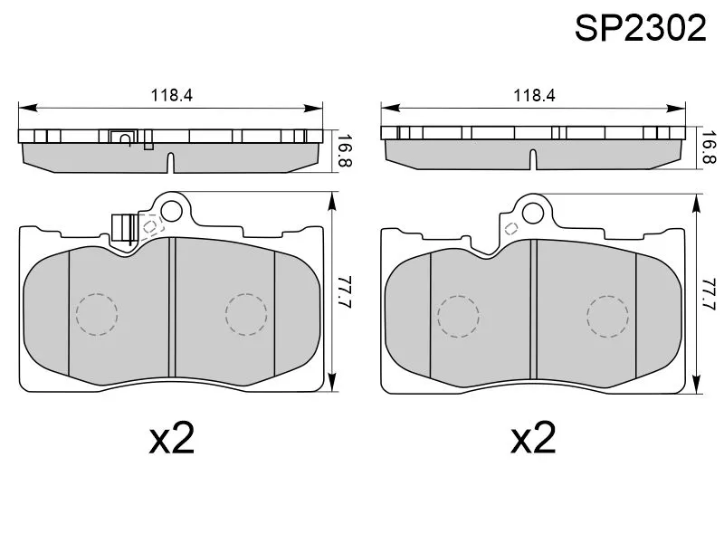 Колодки тормозные (Спереди) Lexus GS 05-20 / IS 05-16 - Артикул SP2302 - Производитель Sangsin - Фото, Отзывы, Цены 