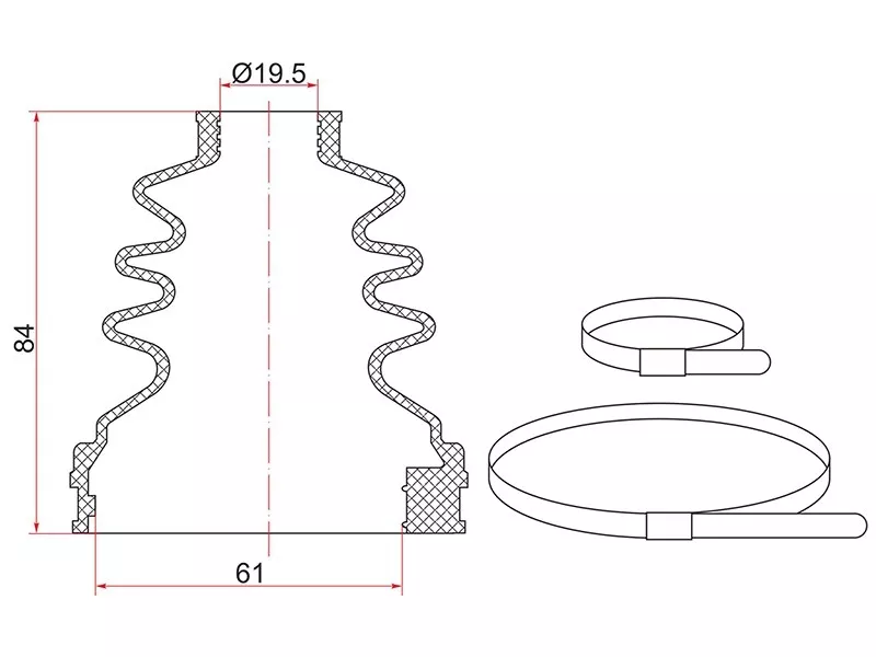Пыльник шруса внутренний FR NISSAN NOTE E11 (2 хомута. резина) - Артикул BKFD018 - Производитель Sat - Фото, Отзывы, Цены 