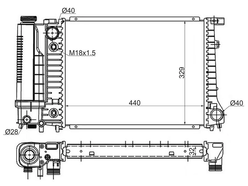 Радиатор BMW 3-Series 81-00 / 5-Series 88-96 - Артикул BW0003 - Производитель Sat - Фото, Отзывы, Цены 