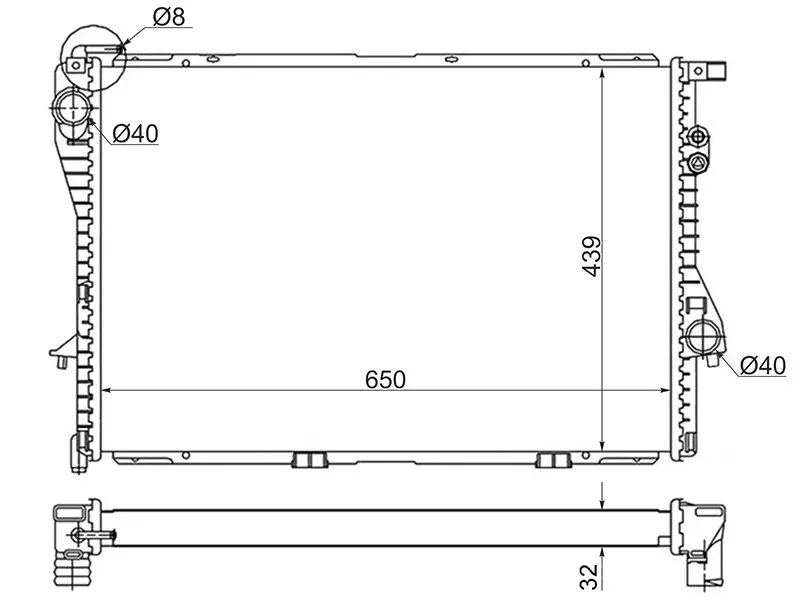 Радиатор BMW 5-Series 95-04 / 7-Series 94-01 - Артикул BW000597 - Производитель Sat - Фото, Отзывы, Цены 