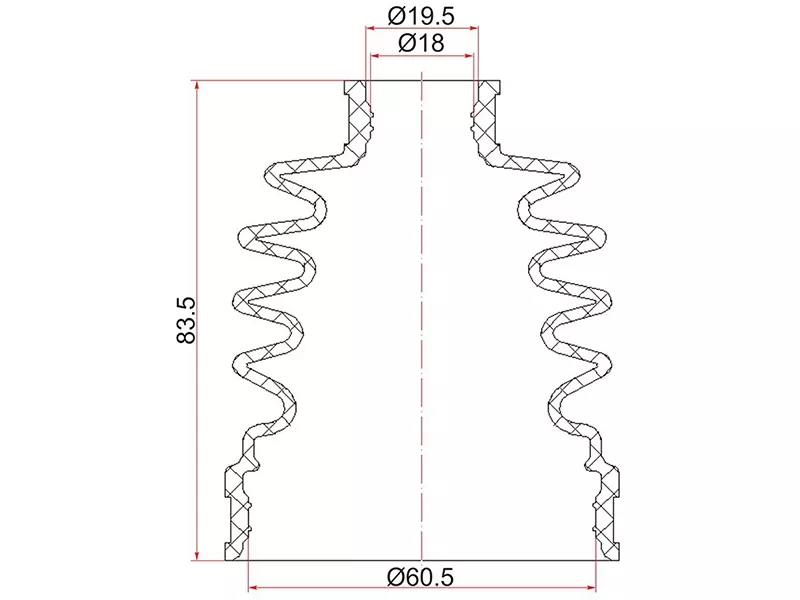 Пыльник шруса (2 хомута. резина) - Артикул C1563 - Производитель Sat - Фото, Отзывы, Цены 