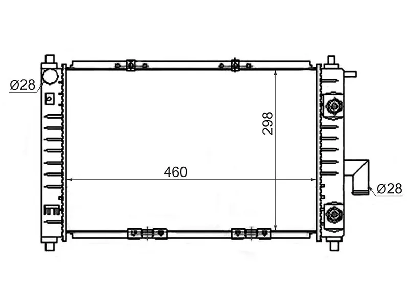 Радиатор Daewoo Matiz 97-00 - Артикул CH0002 - Производитель Sat - Фото, Отзывы, Цены 