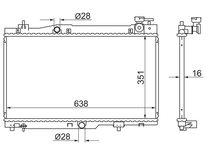 Радиатор Chery indiS S18D 11-16 / QQ6 S21 06-11 - Артикул CH0005 - Производитель Sat - Фото, Отзывы, Цены 