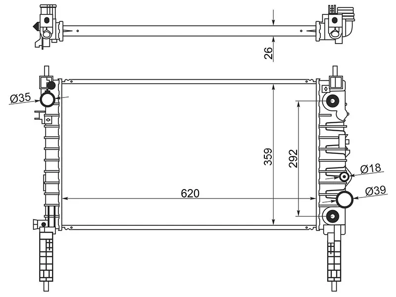 Радиатор Opel Mokka 12-19 - Артикул CV00112 - Производитель Sat - Фото, Отзывы, Цены 