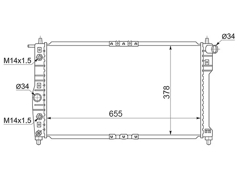 Радиатор Daewoo Leganza 97-02 / Nubira 97-99 - Артикул DW000420 - Производитель Sat - Фото, Отзывы, Цены 