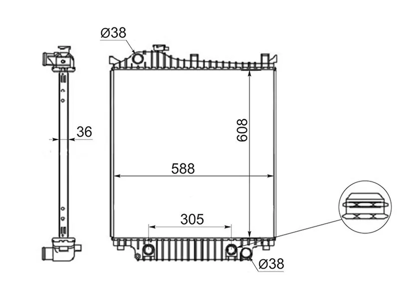 Радиатор охлаждения -FD000709 Sat для FORD EXPLORER