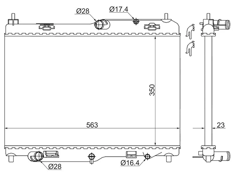 Радиатор Ford Fiesta 08-19 / EcoSport 14-23 - Артикул FD000809 - Производитель Sat - Фото, Отзывы, Цены 