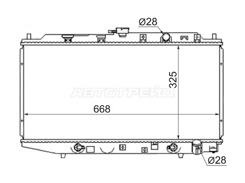 Радиатор Honda Civic 87-91 / Concerto 88-92 - Артикул HD0001EF - Производитель Sat - Фото, Отзывы, Цены 