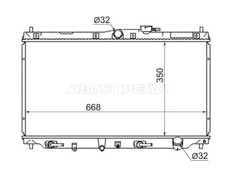 Радиатор Honda Accord 85-90 / Ascot 93-97 - Артикул HD0002 - Производитель Sat - Фото, Отзывы, Цены 
