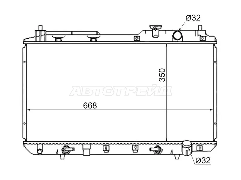 Радиатор Honda CR-V 95-01 / Orthia 96-02 - Артикул HD00042R - Производитель Sat - Фото, Отзывы, Цены 