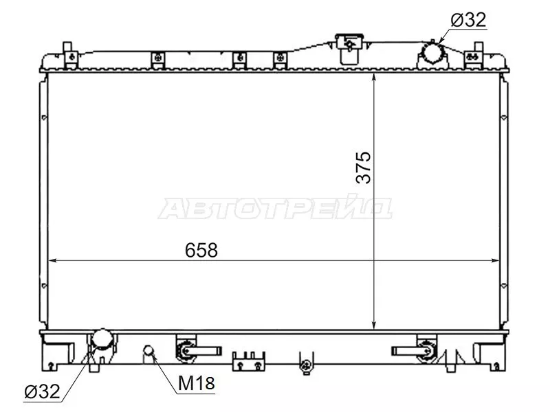 Радиатор Honda Ascot 93-97 / Inspire 95-98 - Артикул HD0005 - Производитель Sat - Фото, Отзывы, Цены 