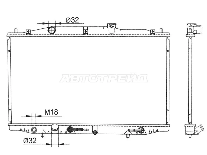 Радиатор Honda Accord USA 02-08 / Inspire 03-07 - Артикул HD0005UC1 - Производитель Sat - Фото, Отзывы, Цены 