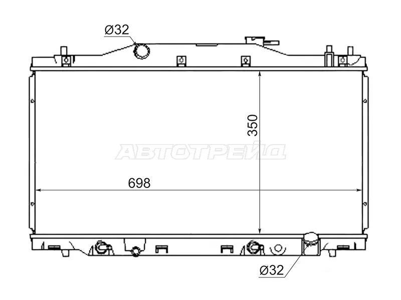 Радиатор Honda Integra 01-06 - Артикул HD0008DC - Производитель Sat - Фото, Отзывы, Цены 