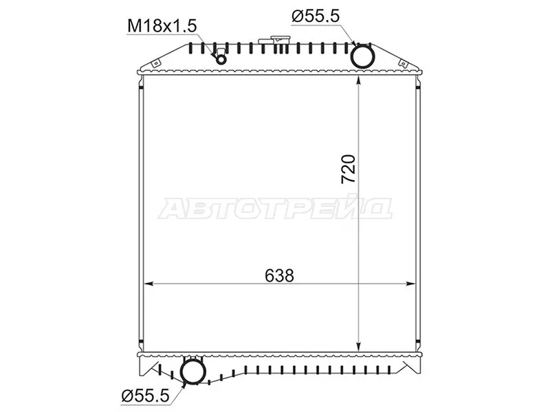 Радиатор Hino Ranger 98-05 - Артикул HI00012 - Производитель Sat - Фото, Отзывы, Цены 