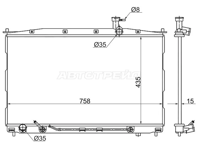 Радиатор Hyundai Santa Fe 05-12 - Артикул HY000622D - Производитель Sat - Фото, Отзывы, Цены 