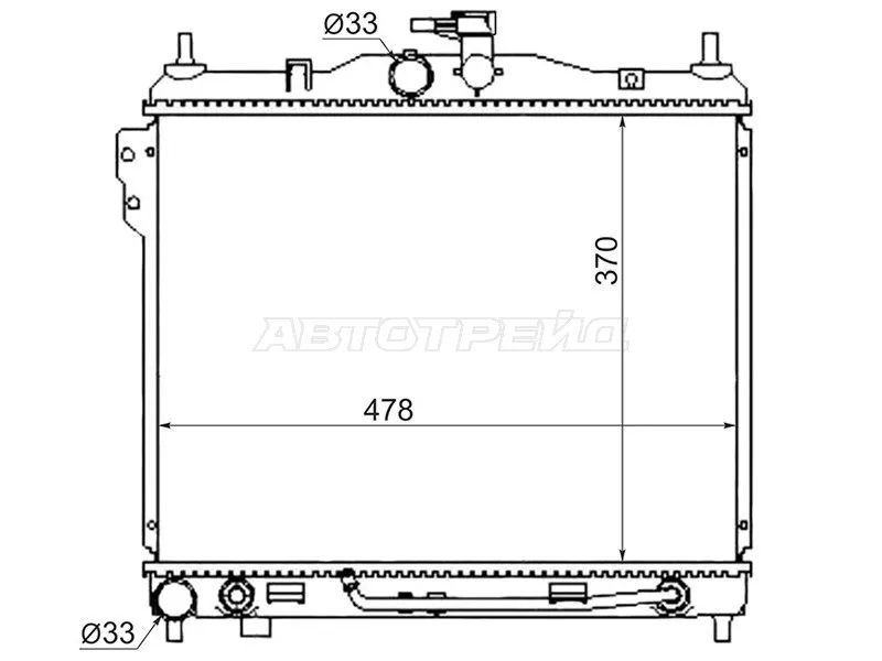 Радиатор Hyundai Getz 02-11 - Артикул HY0008 - Производитель Sat - Фото, Отзывы, Цены 