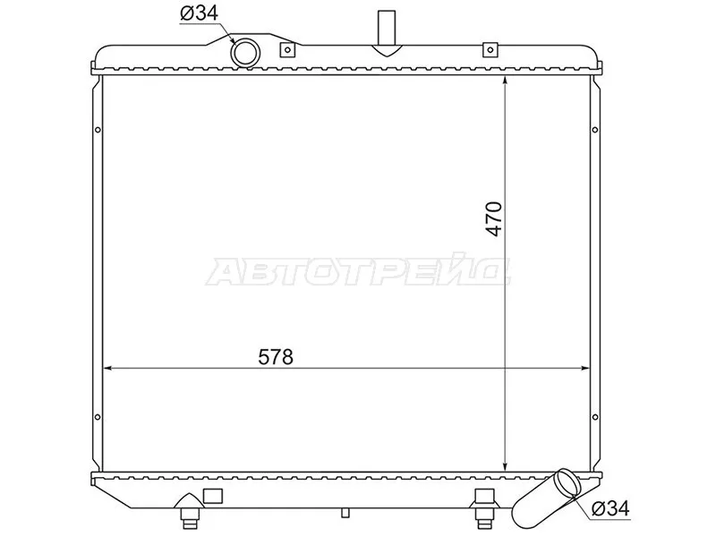 Радиатор SsangYong Istana 95-04 - Артикул HY00140 - Производитель Sat - Фото, Отзывы, Цены 