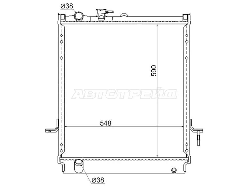 Радиатор Isuzu ELF NPR\NQR 93-06 / Nissan Atlas F 92-02 - Артикул IS000148 - Производитель Sat - Фото, Отзывы, Цены 