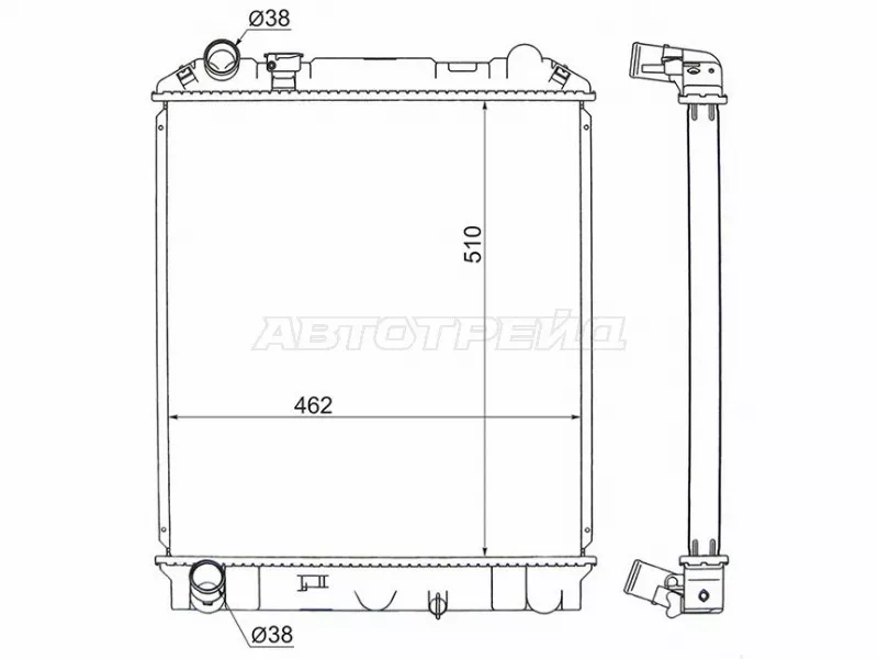 Радиатор Isuzu ELF NPR\NQR 93-06 / Mazda Titan 00-04 - Артикул IS00021 - Производитель Sat - Фото, Отзывы, Цены 