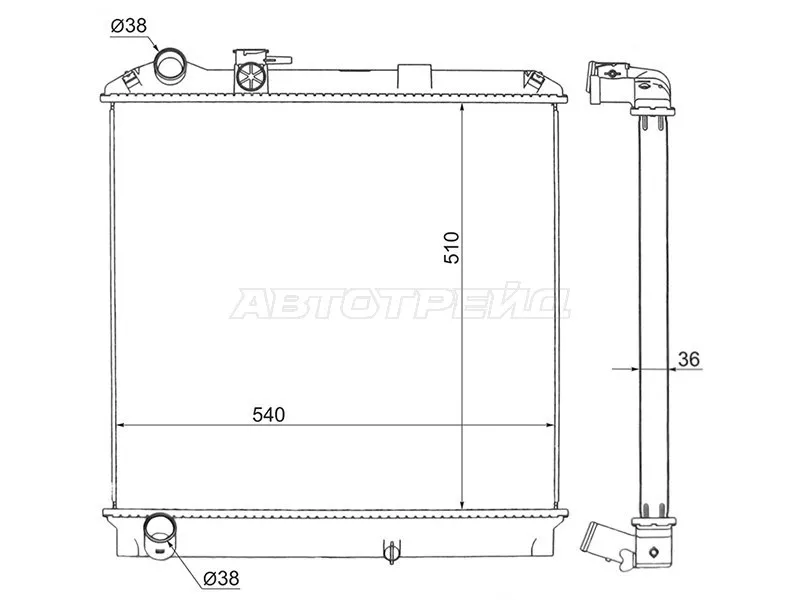 Радиатор Isuzu ELF NPR\NQR 93-06 - Артикул IS00022 - Производитель Sat - Фото, Отзывы, Цены 