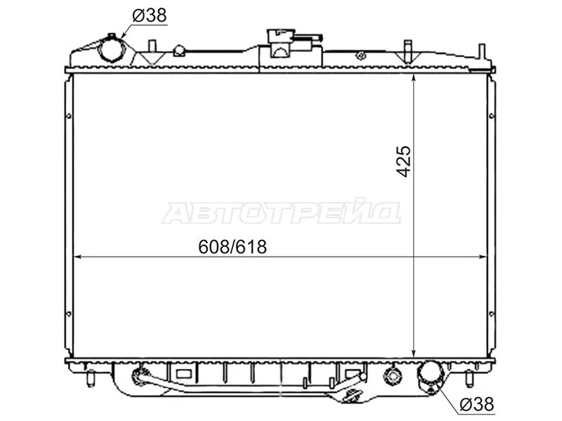 Радиатор Honda Passport 93-02 / Isuzu Bighorn 91-02 - Артикул IS0005V63R - Производитель Sat - Фото, Отзывы, Цены 